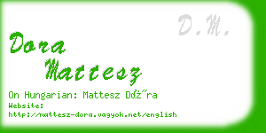 dora mattesz business card